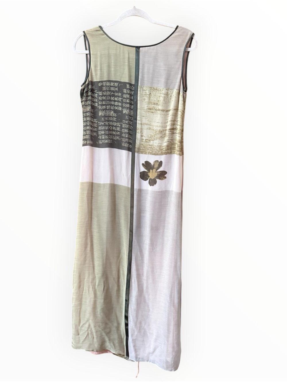 Vintage 90s 100% silk long sleeveless dress by Didier Parakian